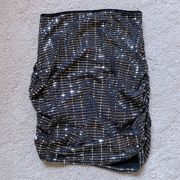 Endless Rose Sparkling Ruched Skirt - Picture 2 of 5